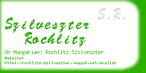 szilveszter rochlitz business card